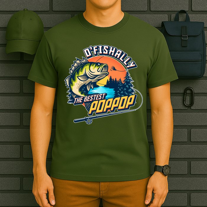 O Fishally The Bestest PopPop T-Shirt