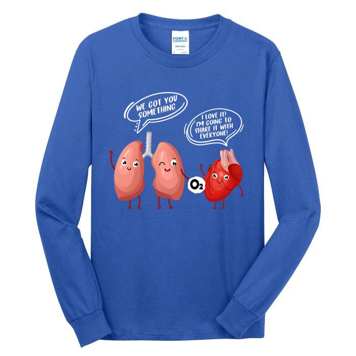 Oxygen For The Heart Lungs Doctor Gift Tall Long Sleeve T-Shirt