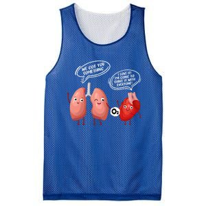 Oxygen For The Heart Lungs Doctor Gift Mesh Reversible Basketball Jersey Tank