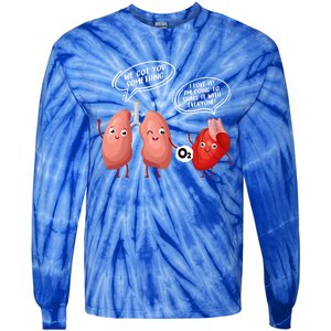 Oxygen For The Heart Lungs Doctor Gift Tie-Dye Long Sleeve Shirt