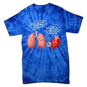 Oxygen For The Heart Lungs Doctor Gift Tie-Dye T-Shirt