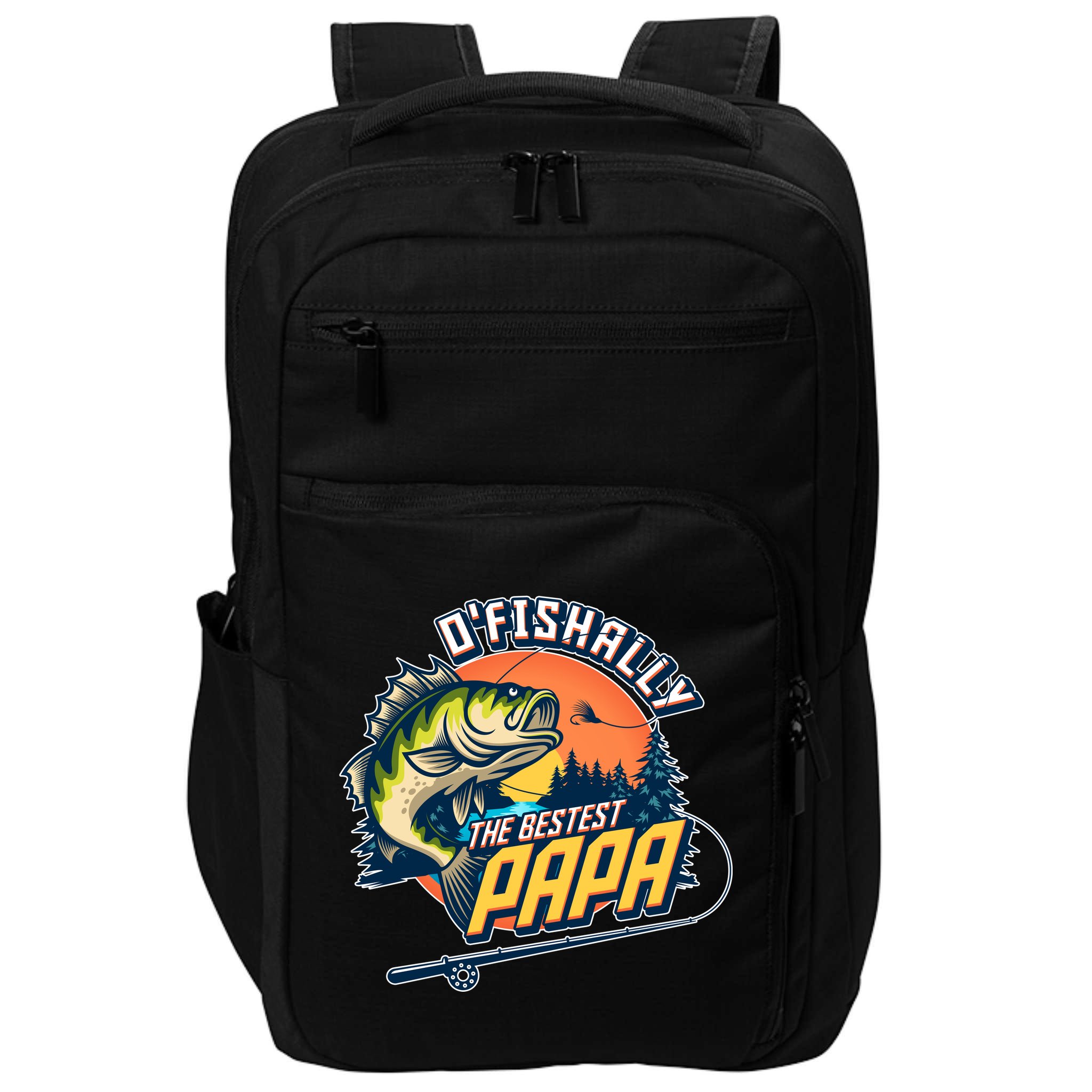 O Fishally The Bestest Papa Impact Tech Backpack