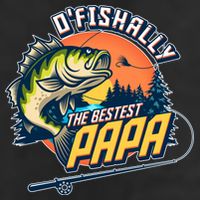 O Fishally The Bestest Papa Adult Drive Performance Visor