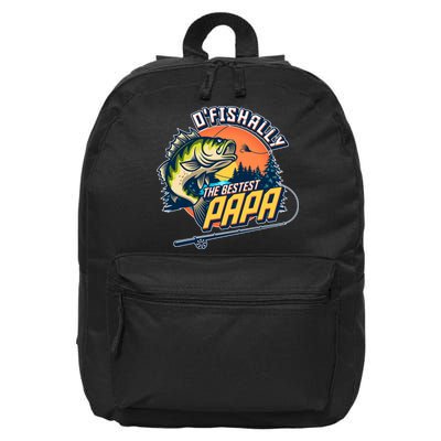 O Fishally The Bestest Papa 16 in Basic Backpack