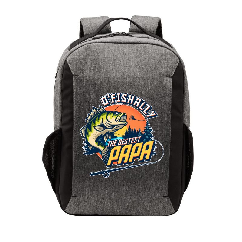 O Fishally The Bestest Papa Vector Backpack