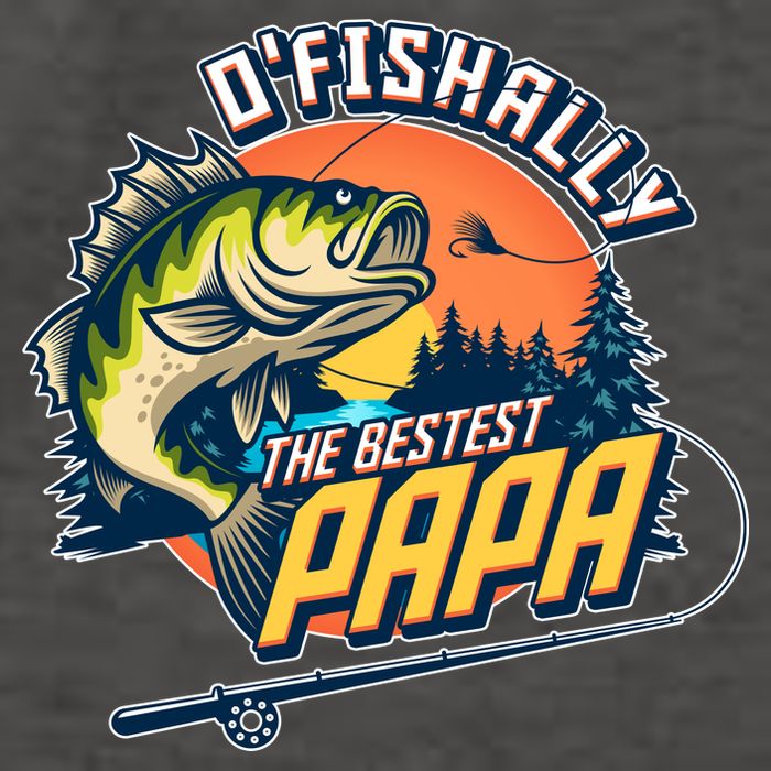 O Fishally The Bestest Papa Vector Backpack