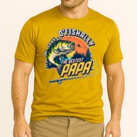 O Fishally The Bestest Papa Cooling Performance Crew T-Shirt