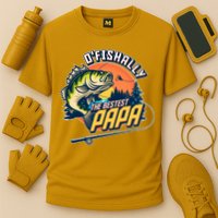 O Fishally The Bestest Papa Cooling Performance Crew T-Shirt