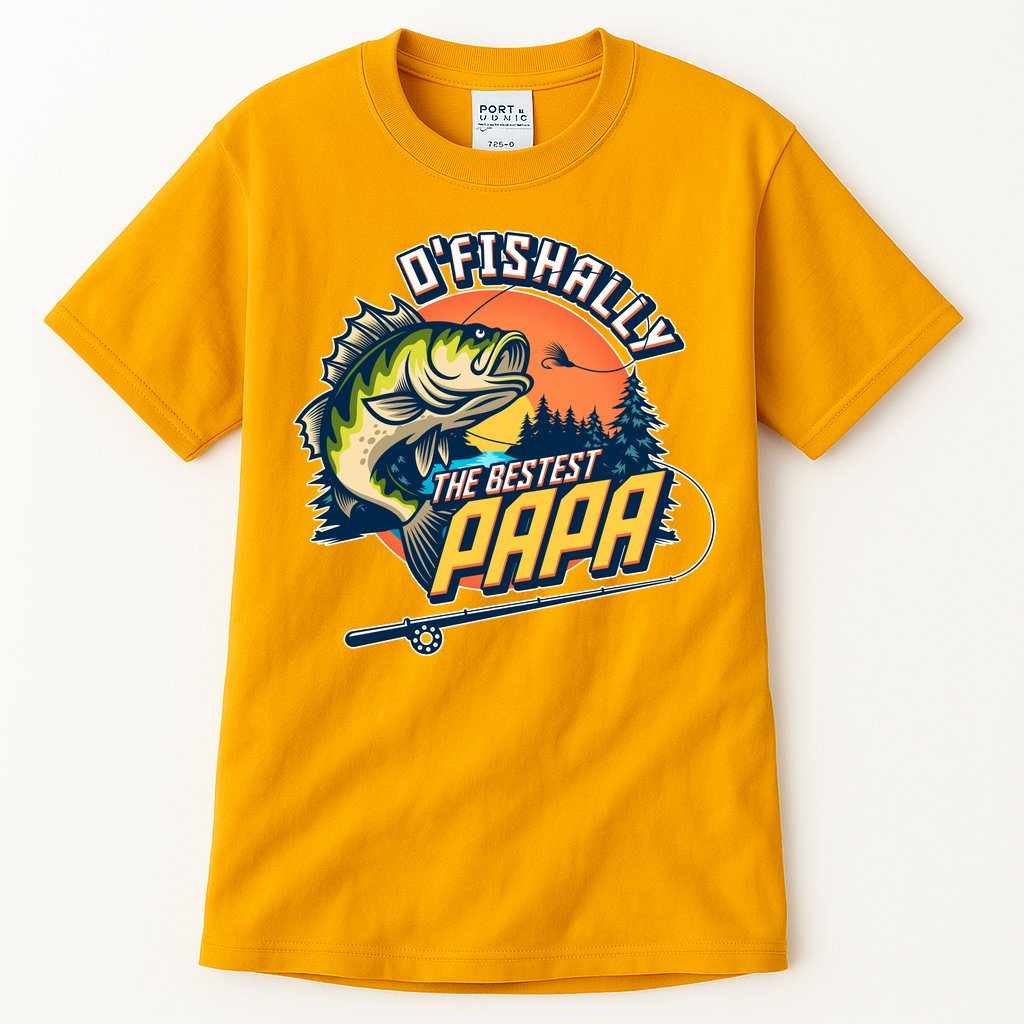 O Fishally The Bestest Papa Tall T-Shirt