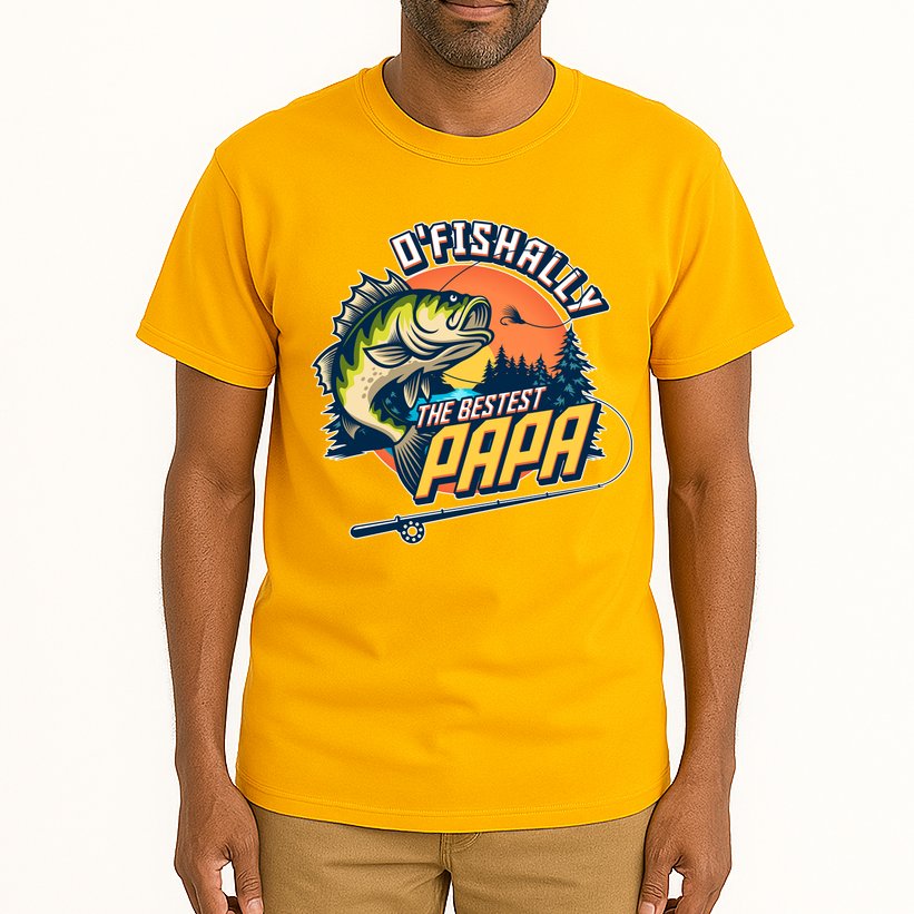 O Fishally The Bestest Papa Tall T-Shirt