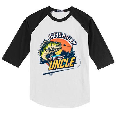 O Fishally The Bestest Uncle Kids Colorblock Raglan Jersey
