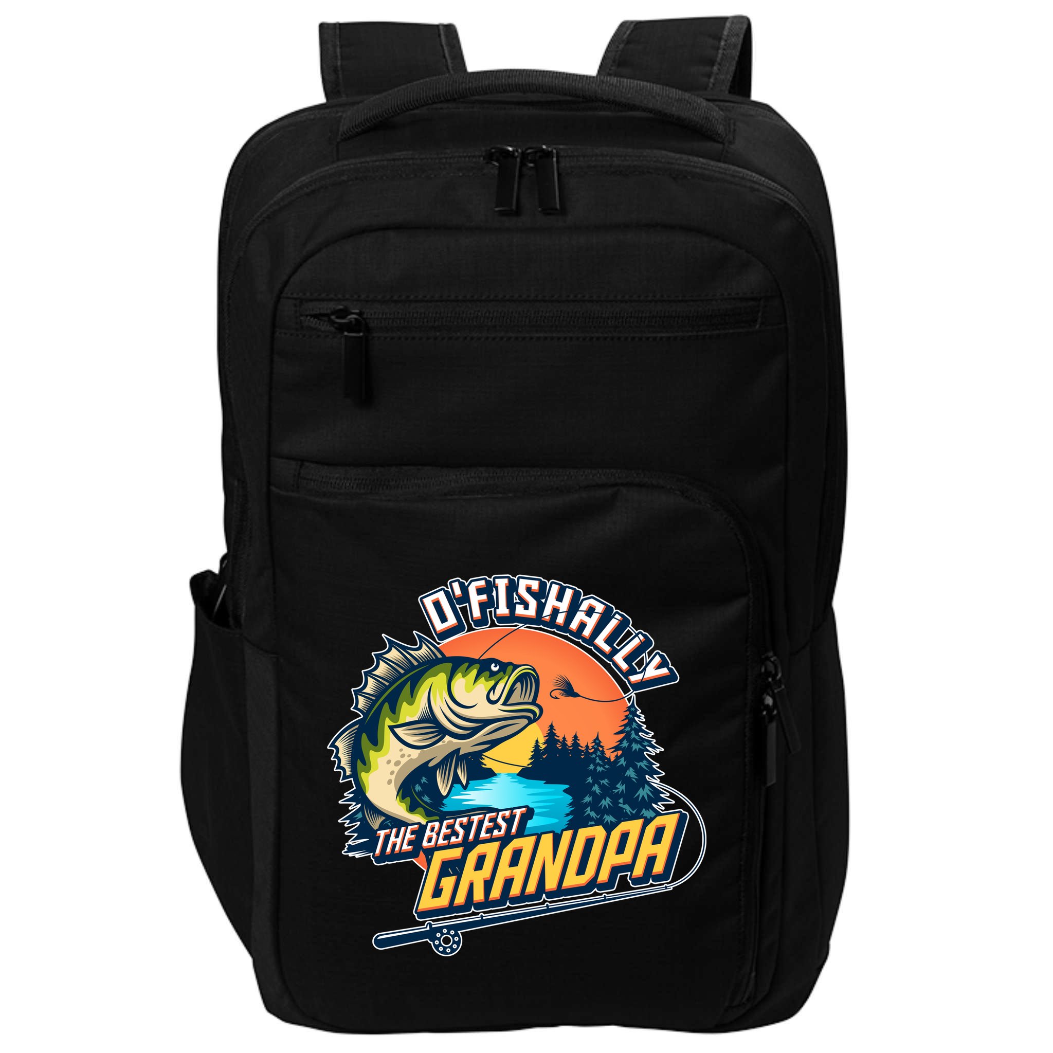 O Fishally The Bestest Grandpa Impact Tech Backpack