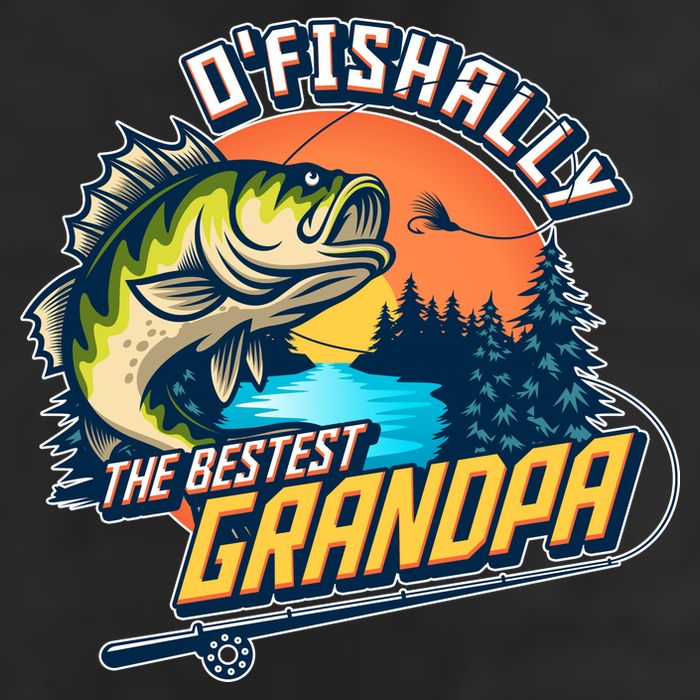 O Fishally The Bestest Grandpa Adult Drive Performance Visor