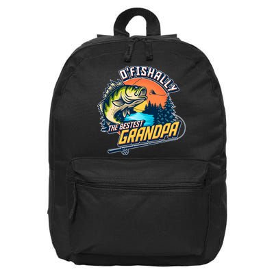 O Fishally The Bestest Grandpa 16 in Basic Backpack