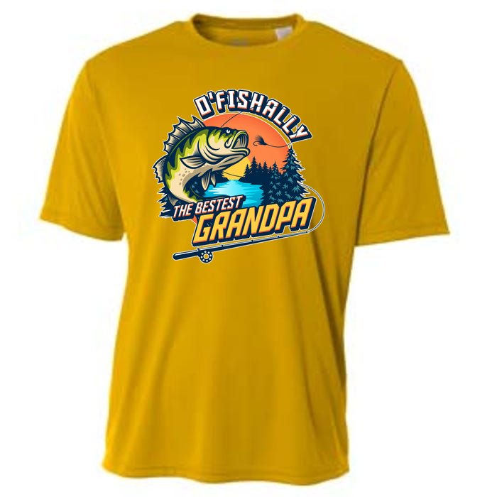 O Fishally The Bestest Grandpa Cooling Performance Crew T-Shirt