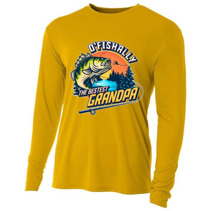 O Fishally The Bestest Grandpa Cooling Performance Long Sleeve Crew