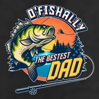 O Fishally The Bestest Dad Adult Drive Performance Visor