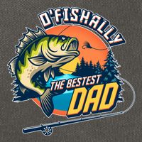 O Fishally The Bestest Dad Cotton Canvas Backpack