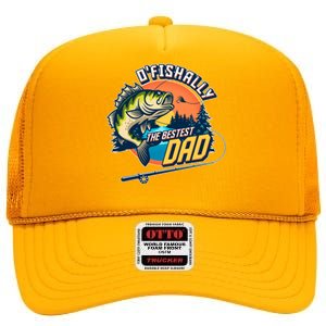 O Fishally The Bestest Dad High Crown Mesh Back Trucker Hat