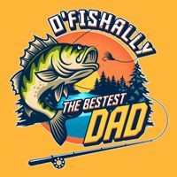 O Fishally The Bestest Dad Cooling Performance Crew T-Shirt