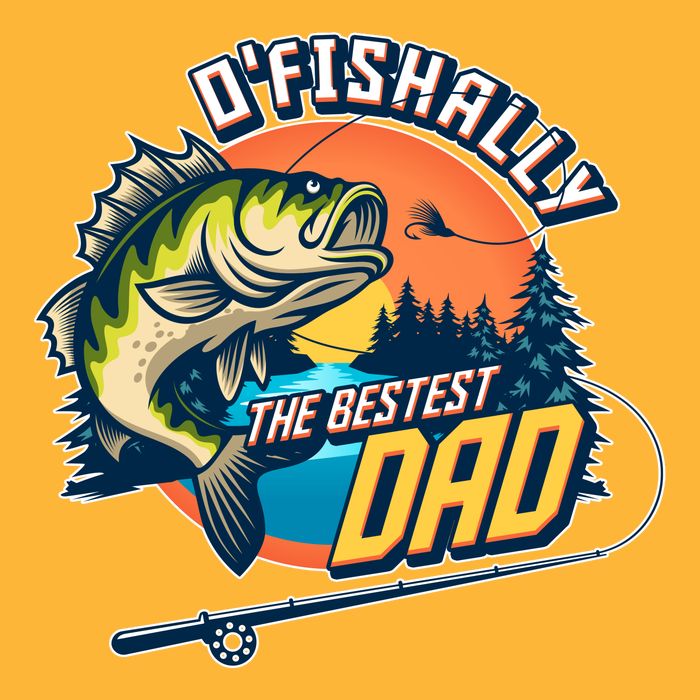 O Fishally The Bestest Dad Golf Towel
