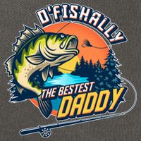 O Fishally The Bestest Daddy Cotton Canvas Backpack