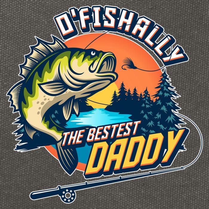 O Fishally The Bestest Daddy Cotton Canvas Backpack