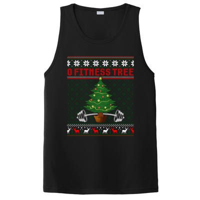 O Fitness Tree Funny Gym Weightlifting Pun Christmas Ugly Gift PosiCharge Competitor Tank