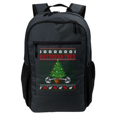 O Fitness Tree Funny Gym Weightlifting Pun Christmas Ugly Gift Daily Commute Backpack