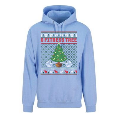 O Fitness Tree Funny Gym Weightlifting Pun Christmas Ugly Gift Unisex Surf Hoodie