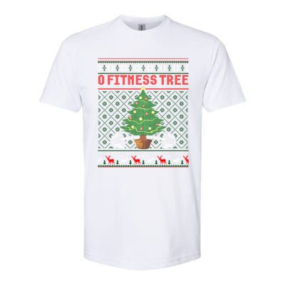 O Fitness Tree Funny Gym Weightlifting Pun Christmas Ugly Gift Softstyle CVC T-Shirt