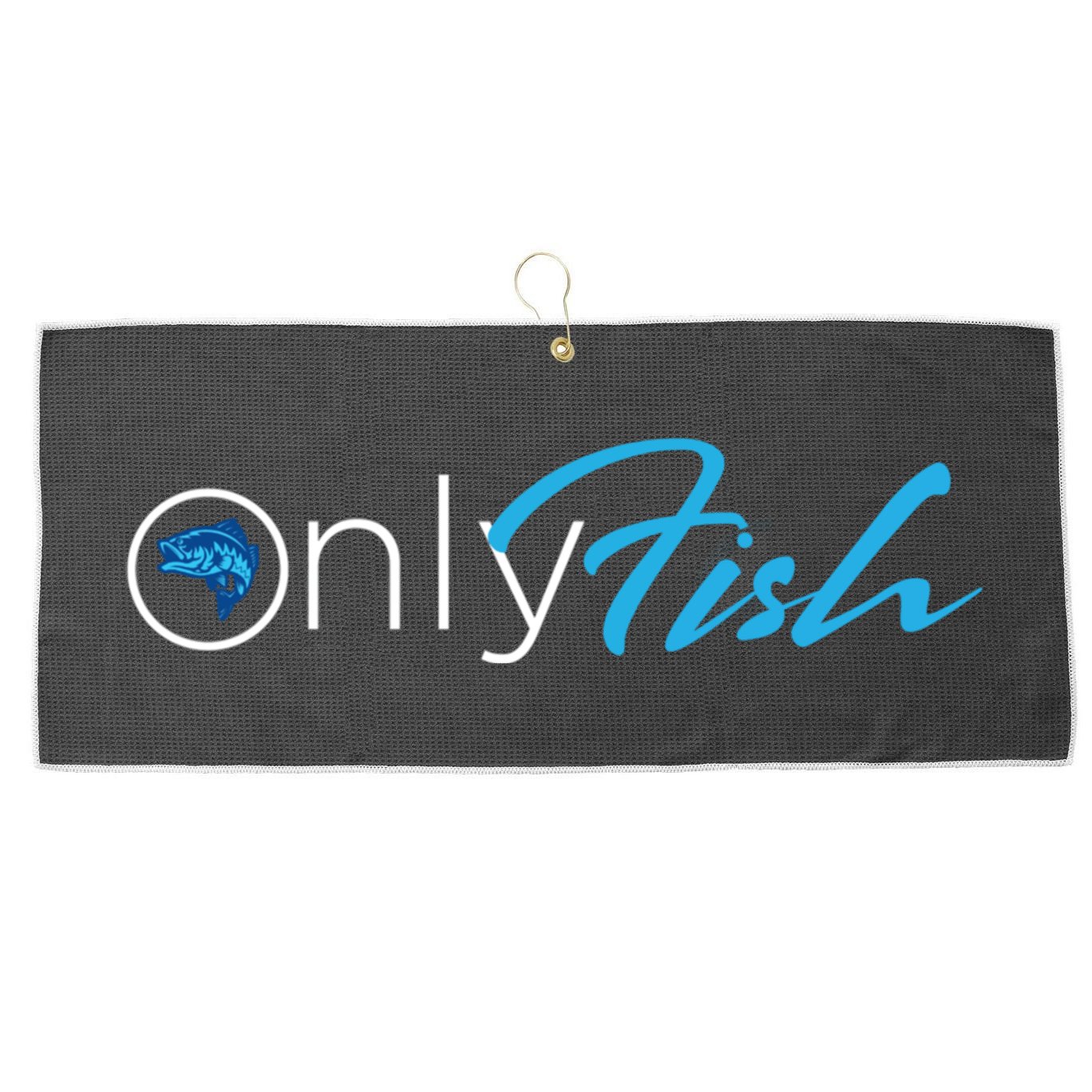 Onlyfish Fishing Tee Large Microfiber Waffle Golf Towel