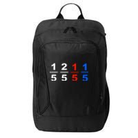 One Fifth Two Fifth Red Fifth Blue Fifth Funny Math Humor City Backpack