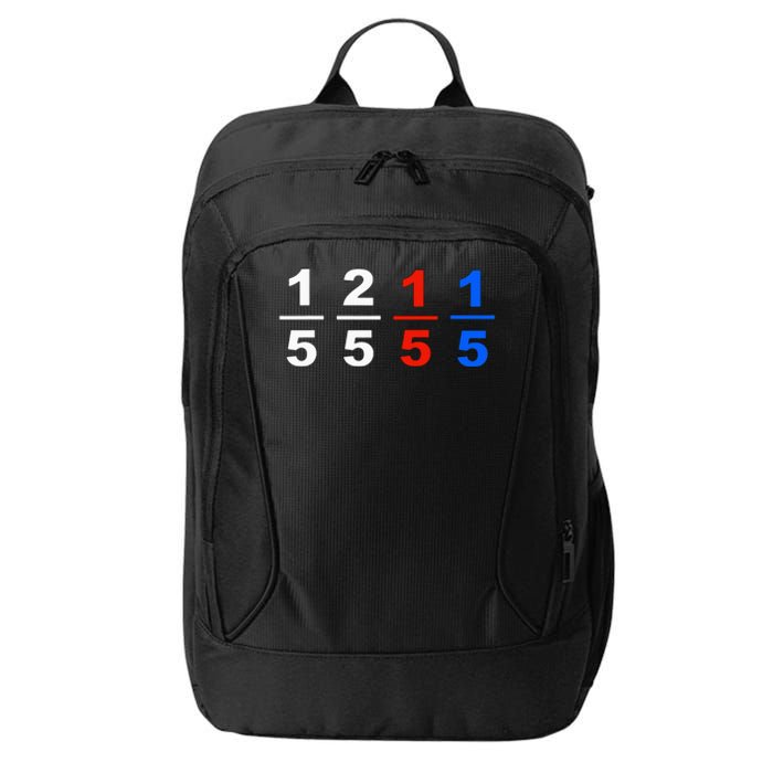 One Fifth Two Fifth Red Fifth Blue Fifth Funny Math Humor City Backpack