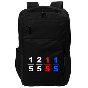 One Fifth Two Fifth Red Fifth Blue Fifth Funny Math Humor Impact Tech Backpack