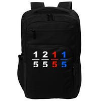 One Fifth Two Fifth Red Fifth Blue Fifth Funny Math Humor Impact Tech Backpack