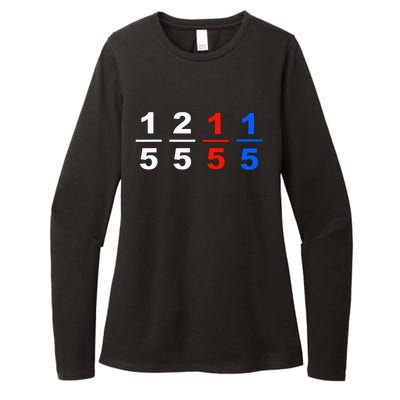 One Fifth Two Fifth Red Fifth Blue Fifth Funny Math Humor Womens CVC Long Sleeve Shirt