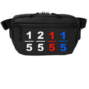 One Fifth Two Fifth Red Fifth Blue Fifth Funny Math Humor Crossbody Pack