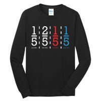 One Fifth Two Fifth Red Fifth Blue Fifth Math Tall Long Sleeve T-Shirt