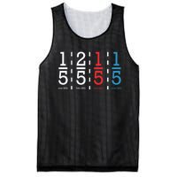 One Fifth Two Fifth Red Fifth Blue Fifth Math Mesh Reversible Basketball Jersey Tank