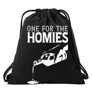 One For The Homies Chicano Art Cholo Mexican American Drawstring Bag