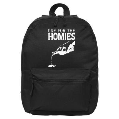 One For The Homies Chicano Art Cholo Mexican American 16 in Basic Backpack