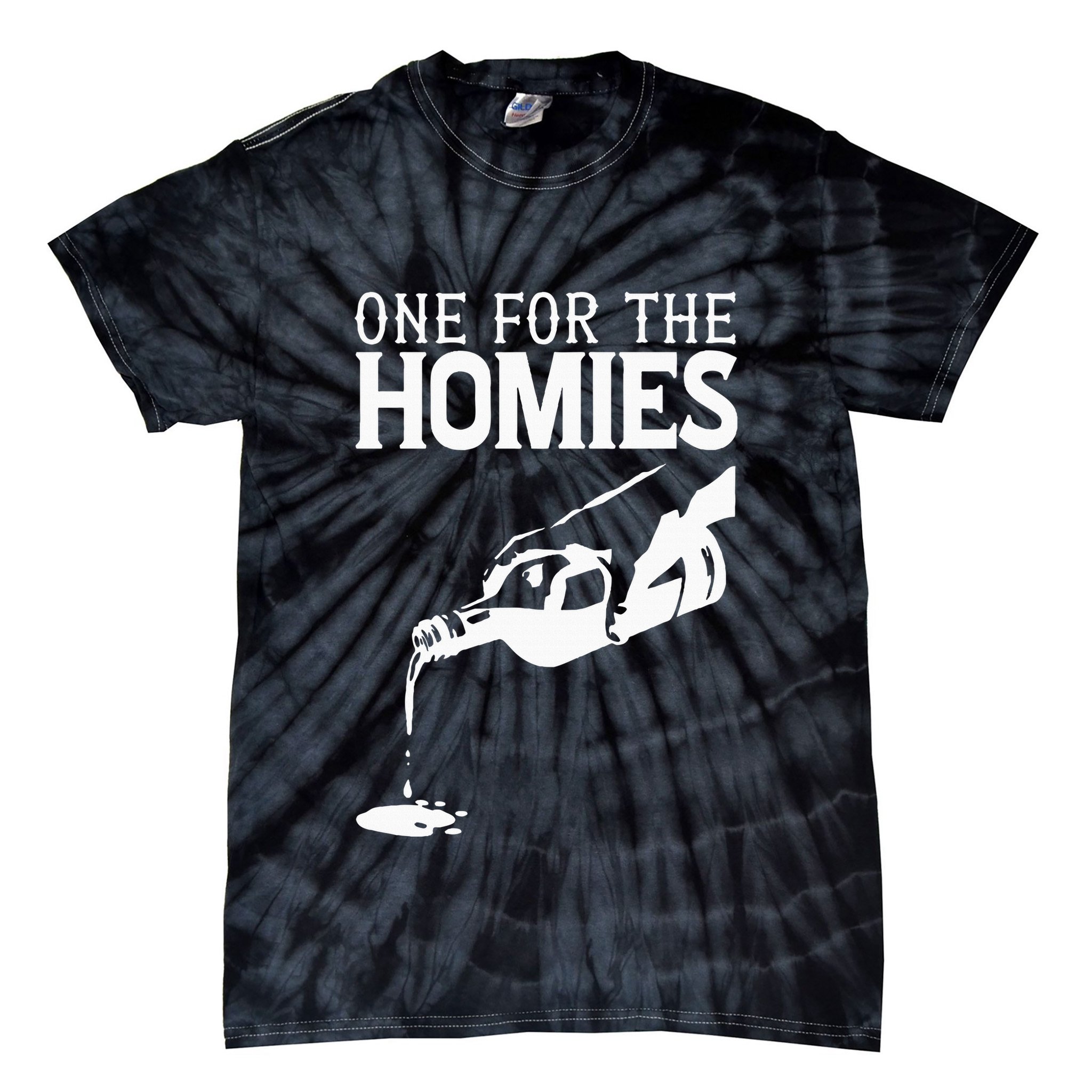 One For The Homies Chicano Art Cholo Mexican American Tie-Dye T-Shirt