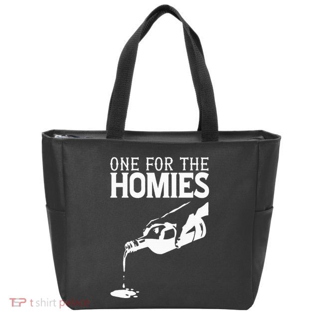One For The Homies Chicano Art Cholo Mexican American Zip Tote Bag
