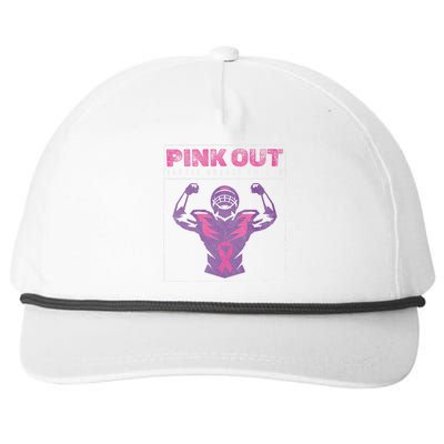 Out Football Team Tackle Breast Cancer Awareness Month Snapback Five-Panel Rope Hat