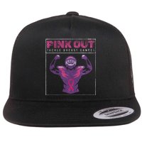 Out Football Team Tackle Breast Cancer Awareness Month Flat Bill Trucker Hat