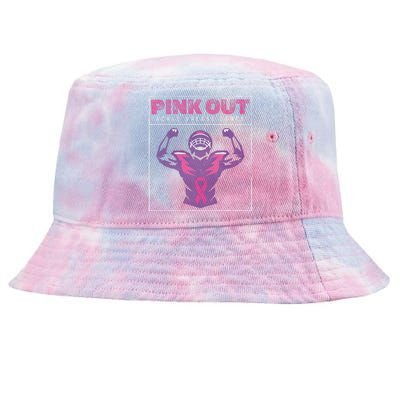 Out Football Team Tackle Breast Cancer Awareness Month Tie-Dyed Bucket Hat