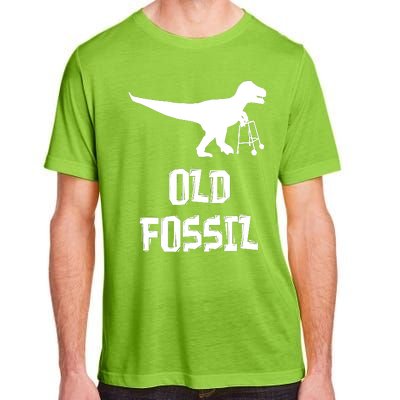 Old Fossil Trex Dinosaur Funny Birthday Retirement Joke Adult ChromaSoft Performance T-Shirt