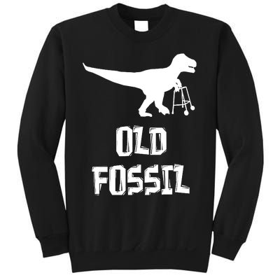 Old Fossil Trex Dinosaur Funny Birthday Retirement Joke Sweatshirt