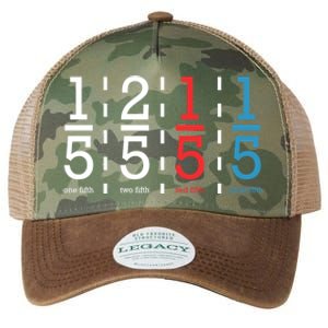 One Fifth Two Fifth Red Fifth Blue Fifth Math Legacy Tie Dye Trucker Hat